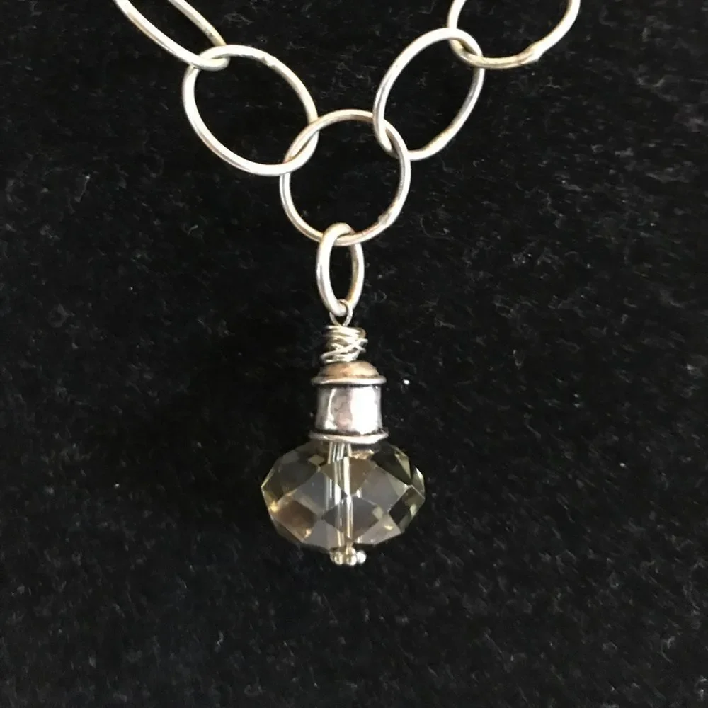 Silver statement necklace - Picture 2 of 3